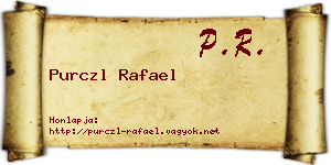 Purczl Rafael névjegykártya